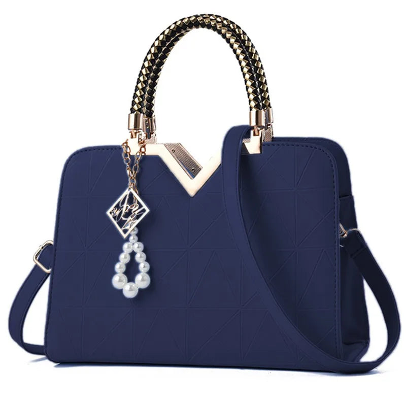 Women's Handbag Patchwork Shoulder Messenger Bag | Office Work PU Leather Female Bag & Ladies Luxury Elegant Handbag Luxegan