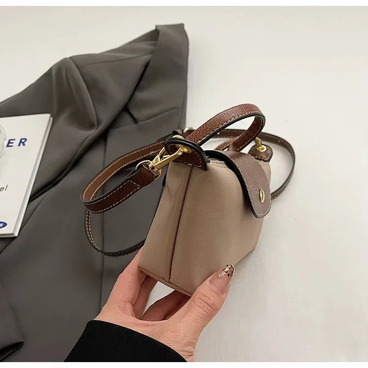 Mini Colorblock Shoulder Bag | Casual & Versatile Zipper Handbag Luxegan