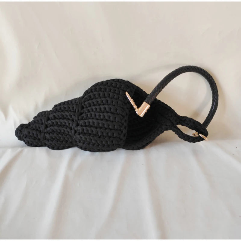 Hand-Woven Shell Bag | Luxury Pearl Chain Crossbody Purse Luxegan