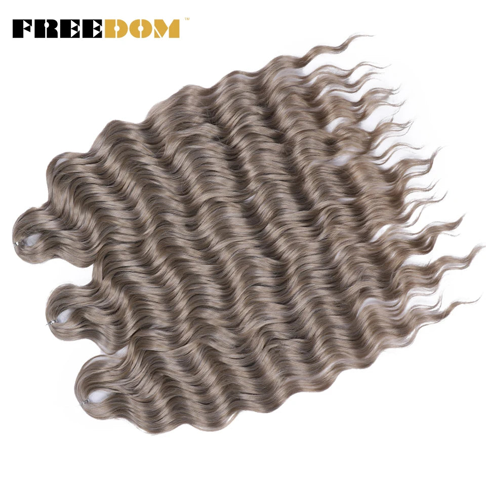 FREEDOM Synthetic Water Wave Crochet Braiding Hair 24 Inch – Ombre & Multi-Tone | 88 Colors | 300g - view 71