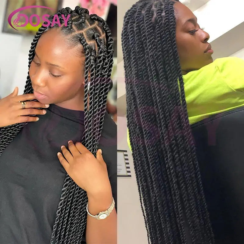 26-36 Inch Senegalese Twist Knotless Wig | Full Lace | Faux Locs