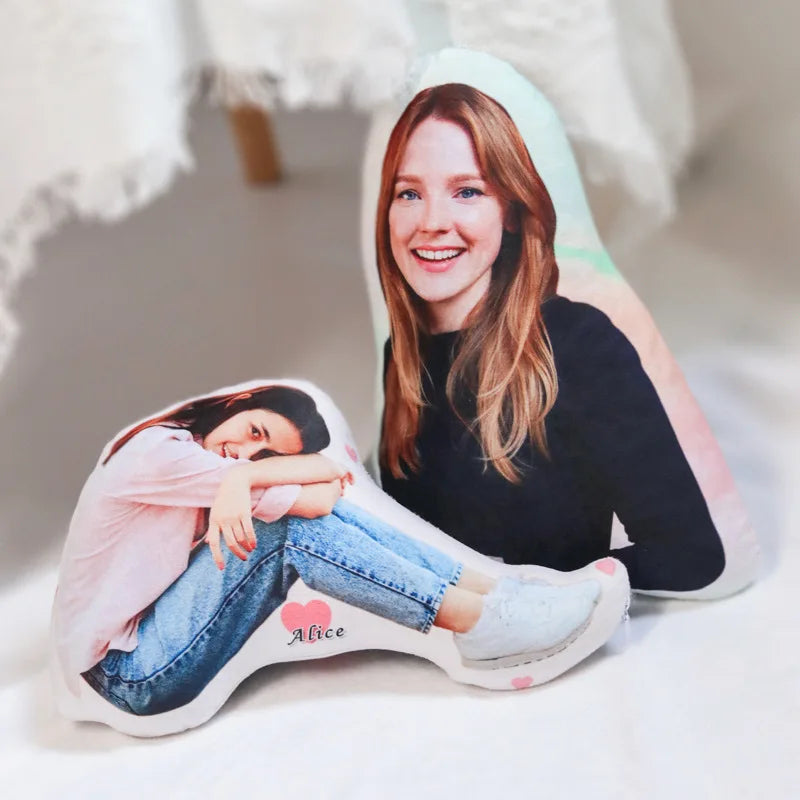 Custom Personalized Humanoid Photo Cushion | Sophisticated "DIY Portrait" Silhouette | Elegant Life-Size Stuffed Picture Pillow | "Dignified" High-Performance Handmade Gift for Radiant Versatile Styling Luxegan