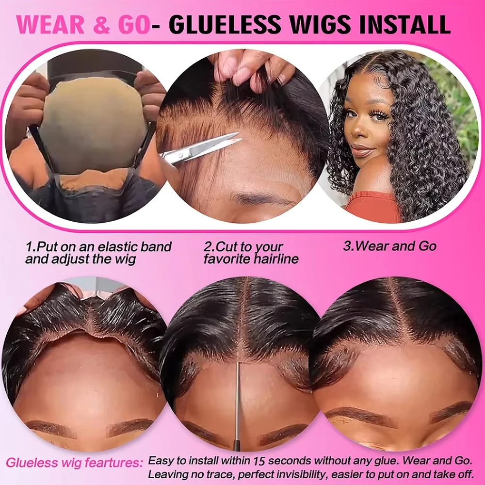 250% Deep Wave 13x6 HD Lace Frontal Wig | Sophisticated "Brazilian Curly" Silhouette | Elegant 34-Inch Pre-Plucked Hairpiece | "Dignified" HD Transparent Swiss Lace Wig for Radiant Versatile Styling Luxegan
