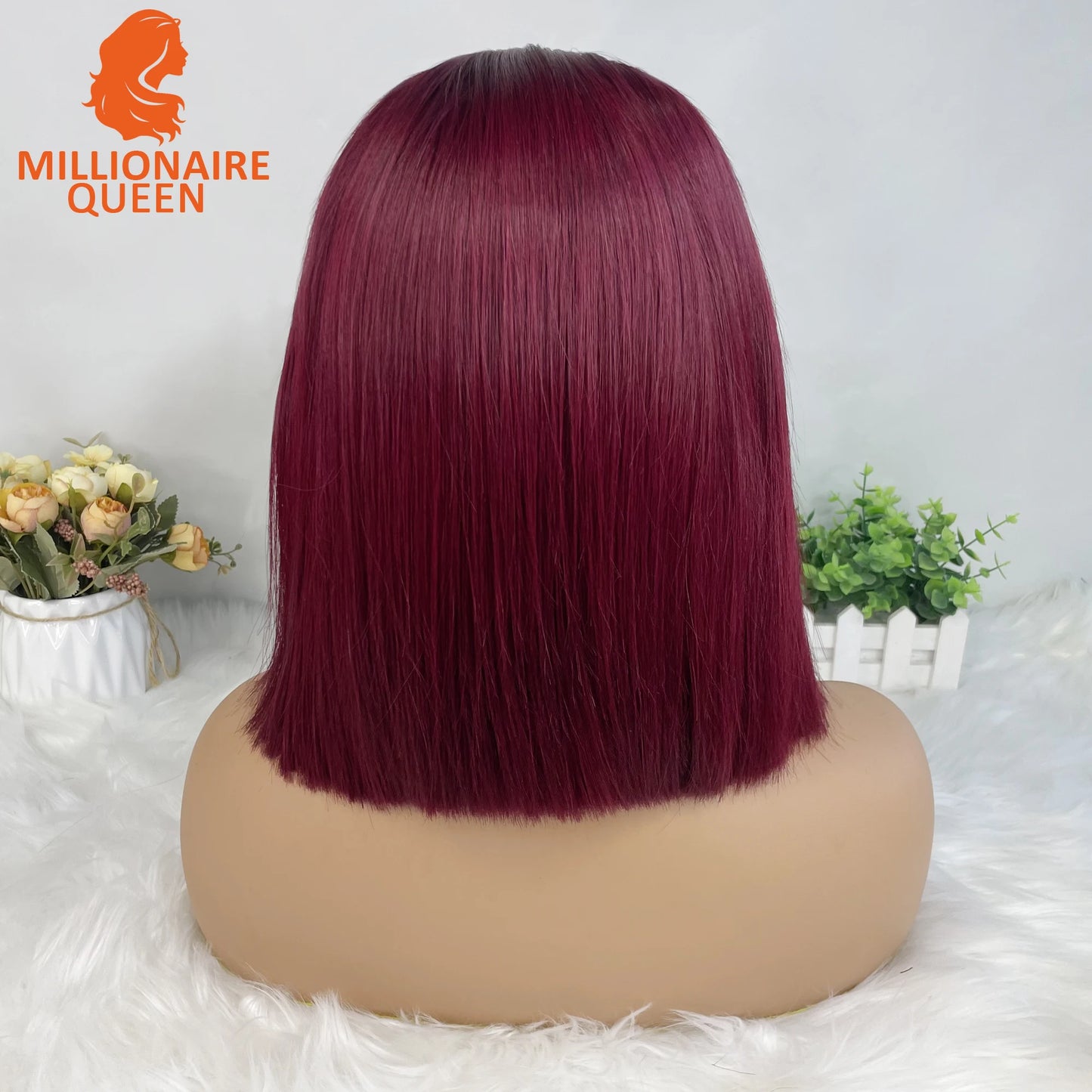 Vietname Super Double Drawn Bone Straight 13x4 Bob Wig with 100% Human Hair Nature Black 250% Density For Black Women