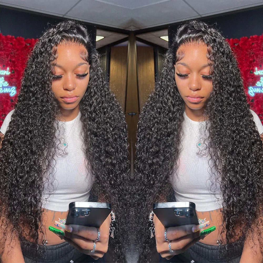 250 Density Deep Wave Lace Front Wig | Sophisticated "Ready to Wear" Glueless Silhouette | Elegant 13x6 HD Lace Frontal Hairpiece | "Dignified" Pre-Cut Transparent Lace Closure Wig for Radiant Versatile Styling Luxegan