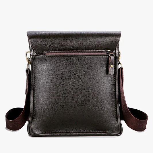 Casual Business Polo Shoulder Bag | Premium Paul Vertical TPU Leather Messenger | Men’s Official Document Crossbody Bag | Sophisticated High-Street Trend Satchel Luxegan