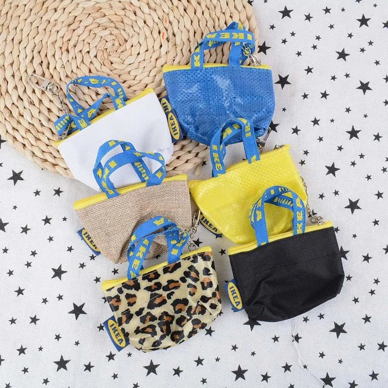 Blue Mini PP Coin Purse | Zipper Keyring Wallet & Card Holder Luxegan