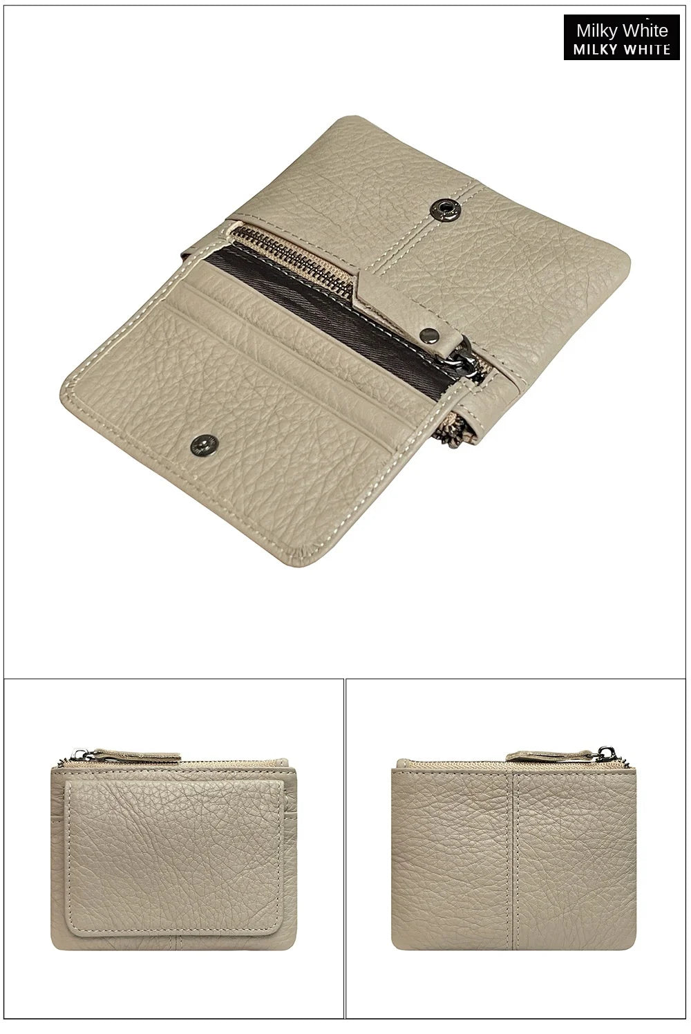 New Cow Leather Card Bag | Slim Credit Card Holder & Coin Purse Luxegan