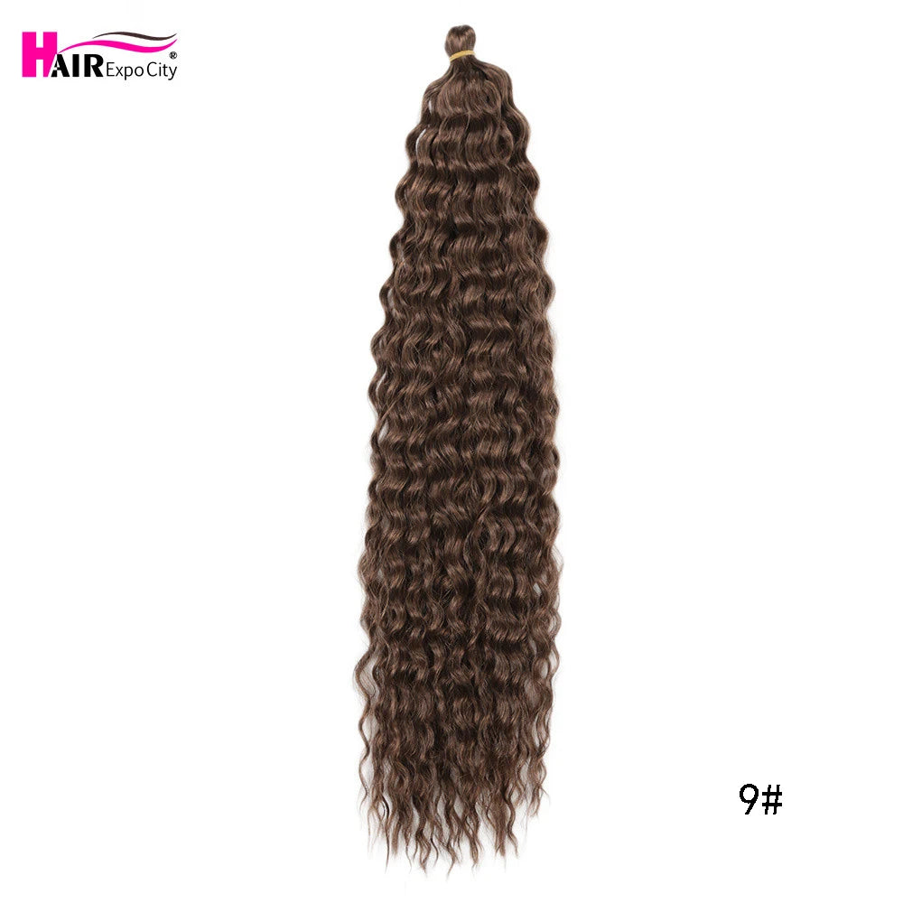 22 Inch Water Wave Twist Crochet Hair | Braiding Extensions