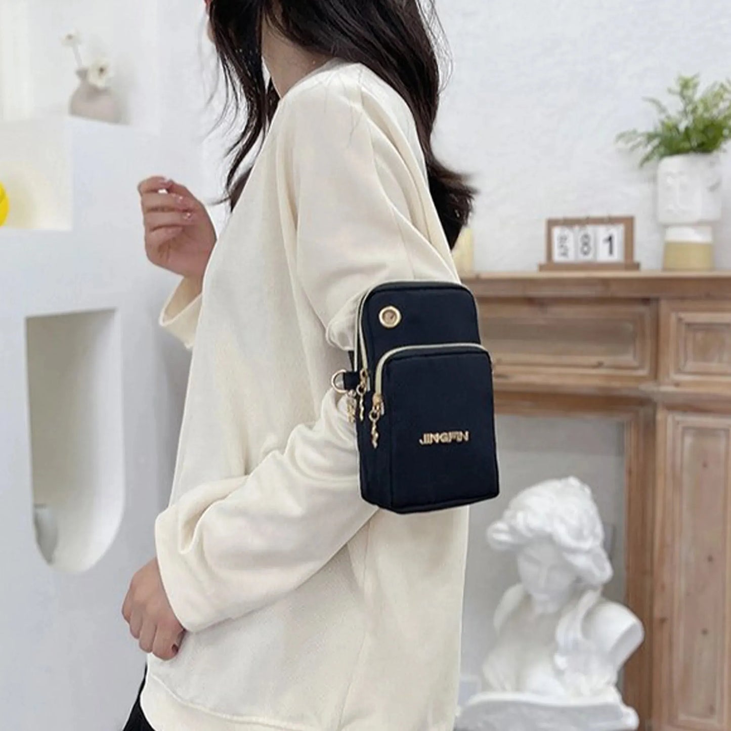 New Fashion Women's Mobile Phone Bag | Mommy Coin Bag & Neck Hanging Running Cover (Casual Crossbody Mini Bag) Luxegan
