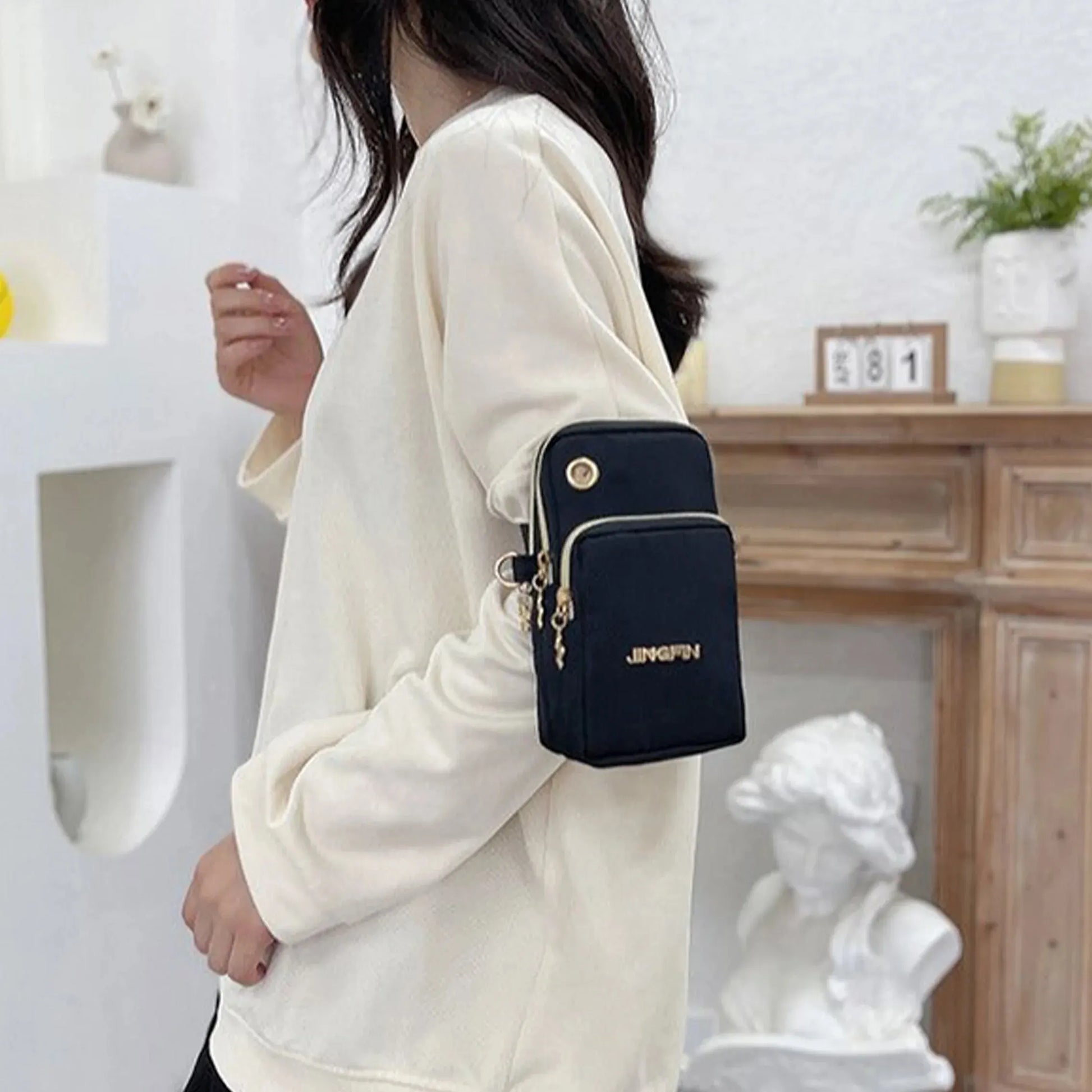 New Fashion Women's Mobile Phone Bag | Mommy Coin Bag & Neck Hanging Running Cover (Casual Crossbody Mini Bag) Luxegan