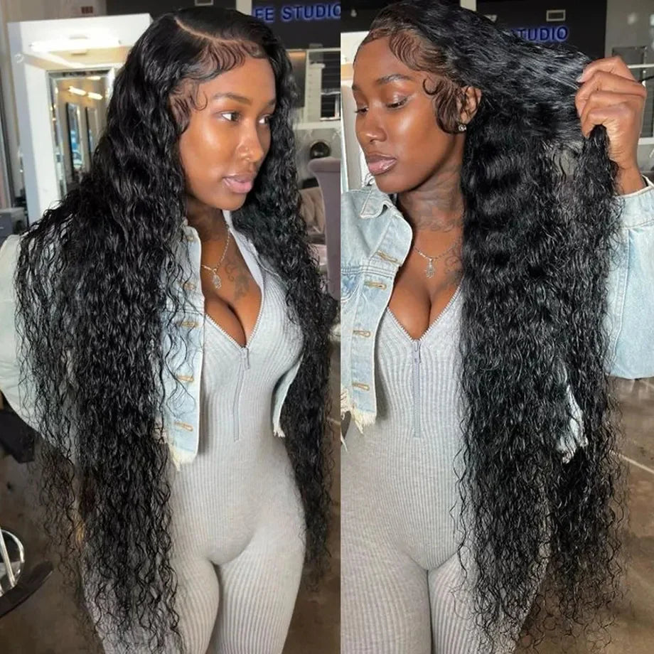 Long Deep Wave Brazilian Human Hair Wig | Sophisticated 13x6 HD Swiss Lace | Elegant Full Lace & 13x4 Frontal Options | "Dignified" 26+ Inch Remy Hair for High-Fashion Versatile Styling Luxegan