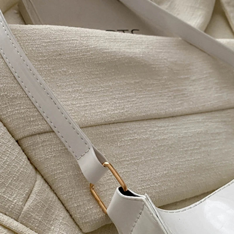 Retro Solid Color PU Leather Shoulder Bag | Sophisticated Fashion Women’s Handbag | Elegant Casual Designer Hobo Bag | Luxury Underarm Purse for Versatile Style