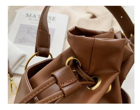 Vintage PU Leather Mini Crossbody Bag | Women's Autumn Fashion Commuter Handbag & Small Square Pack Luxegan