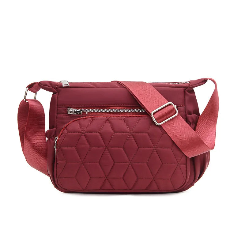 Multi-Pocket Casual Crossbody Bag | Waterproof Nylon Travel Messenger Bag | Women's Versatile Shoulder Purse | Large Capacity Everyday Satchel (Model 21062414312910146) Luxegan