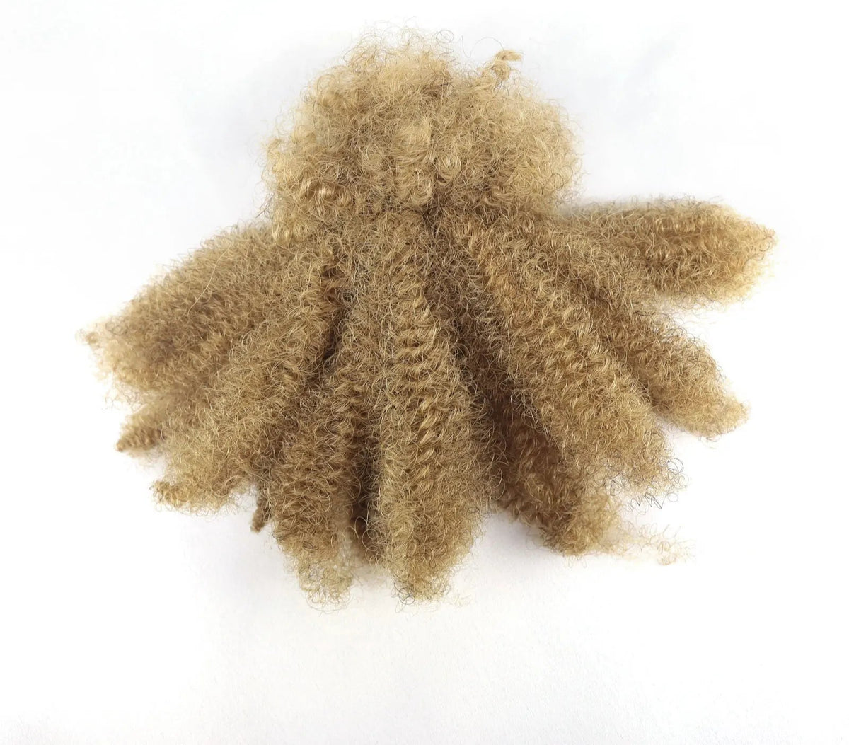 #30-#1-#30 Ombre Brown Afro Kinky Curly Bulk Human Hair | 50g Brazilian Crochet Braiding Hair Extensions (No Weft) Luxegan