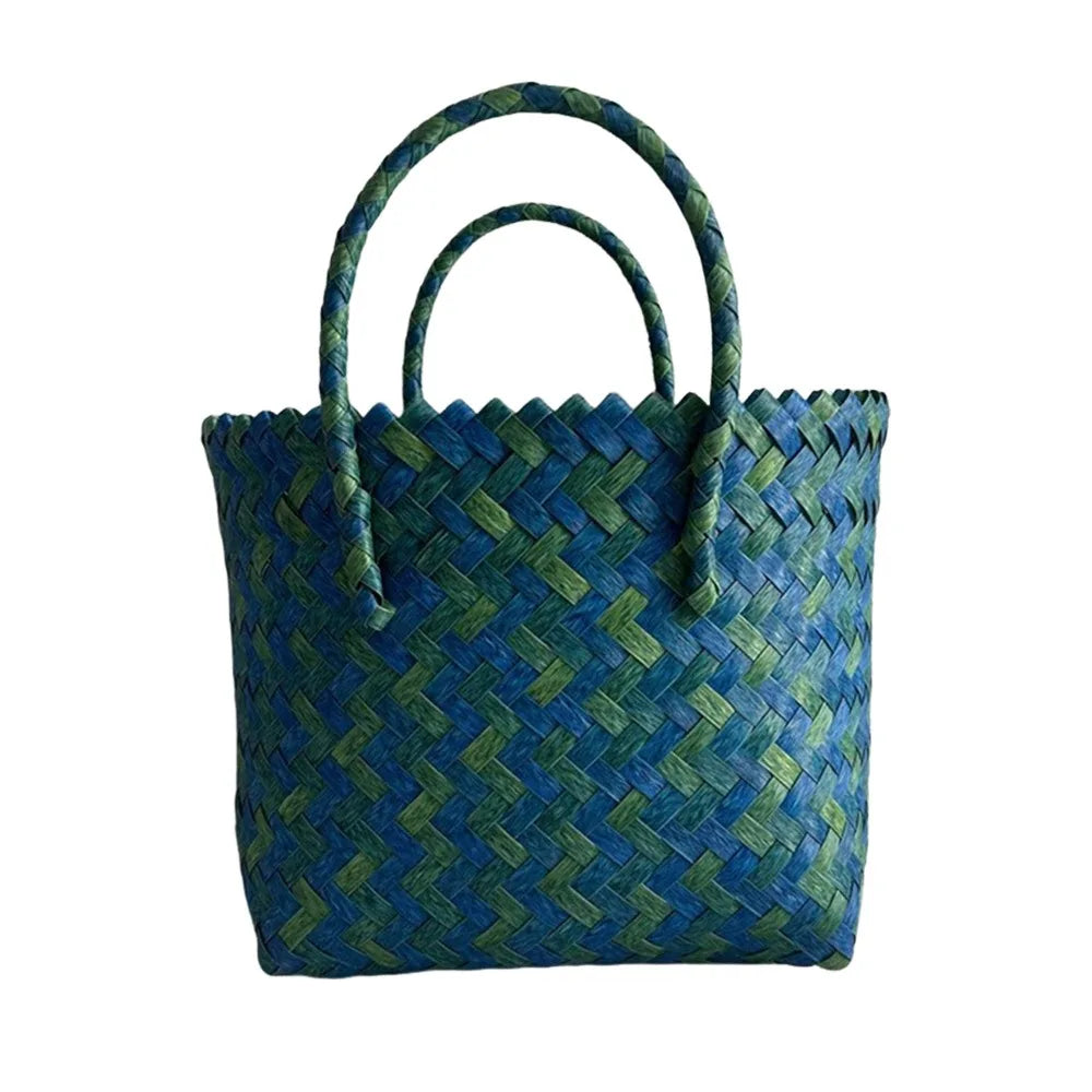 Handmade Woven Beach Basket | Large Capacity Shoulder Bag Luxegan