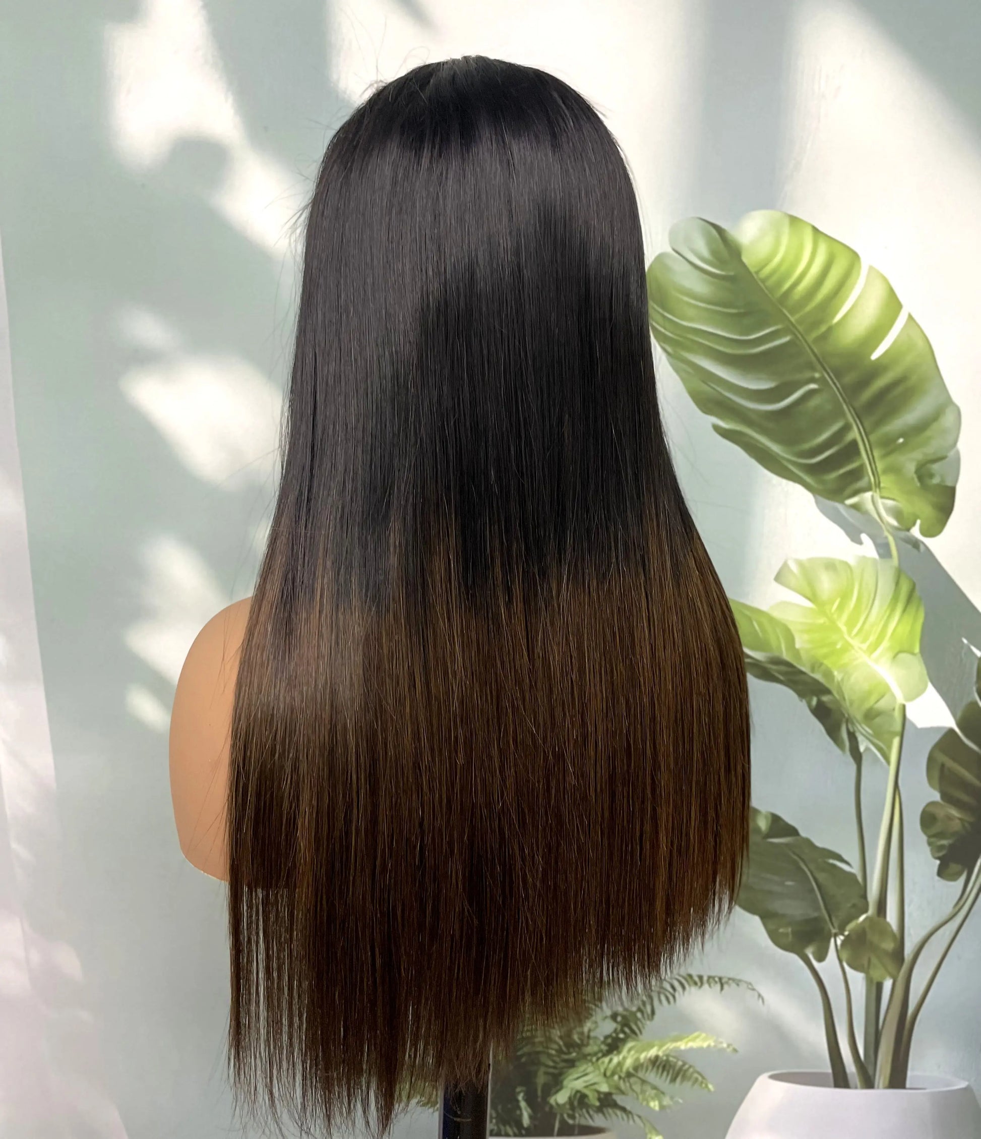 300% Density 1BT4 Brown Bone Straight Wig | 2x6 Real HD Lace Burmese Virgin Human Hair (Double Drawn) Luxegan