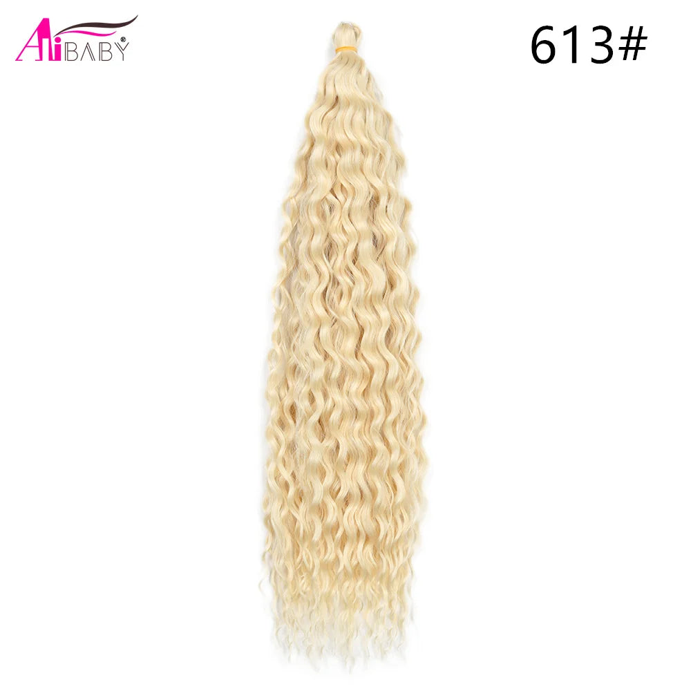 Ariel Curl Crochet Hair 22in – Ocean Wave Ombre Braiding Hair | 100g | 38 Colors | 1 or 3 Pcs - view 9