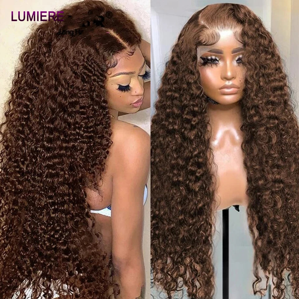 Chocolate Brown Highlight Afro Kinky Curly Bundles | Sophisticated "Deep Water" Ombre Silhouette - view 8