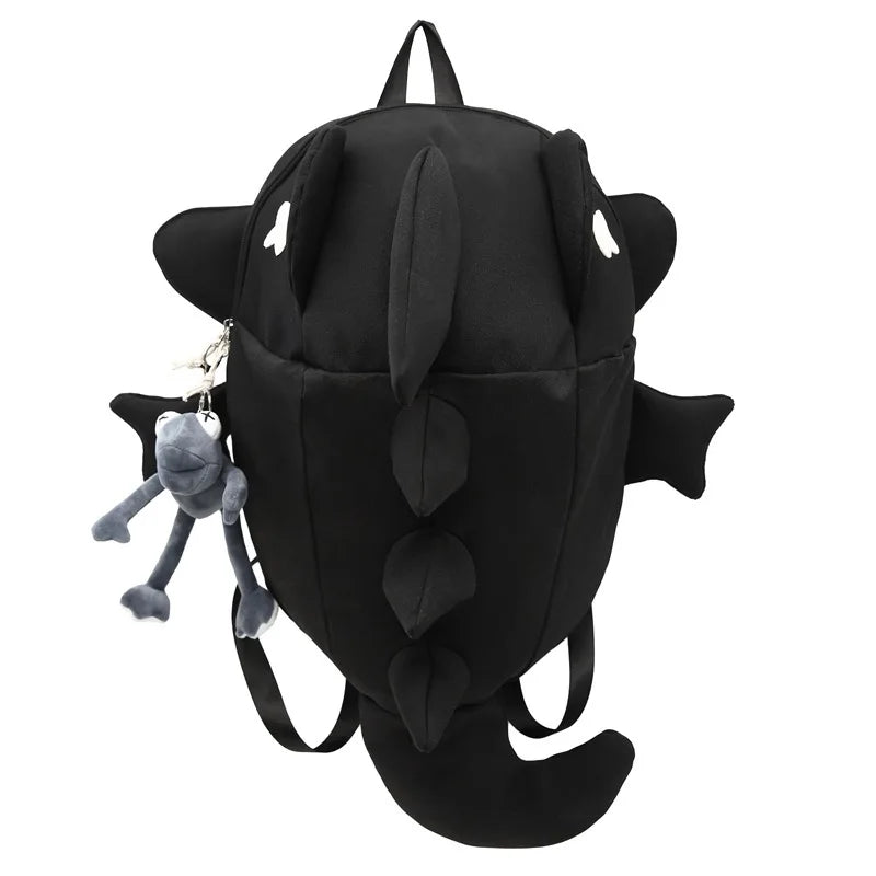 Shark Creative Monster Backpack | Funny Personalized Cartoon Nylon School Bag for Students (Unisex) Luxegan