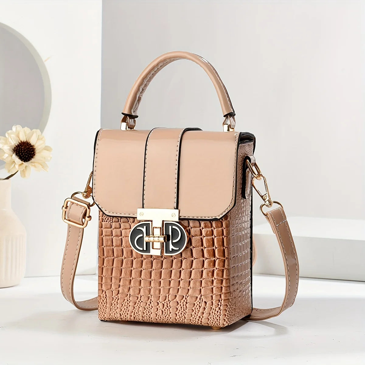 Fashion Women's Crossbody Phone Bag & Wallet | Small Flap Handbag (PU Leather, Versatile) Luxegan