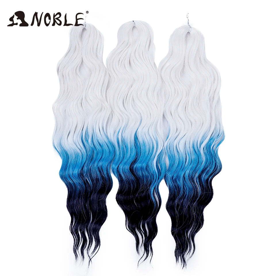 Synthetic Anna Curl Water Wave Crochet Braiding Hair – 24 Inch | 300g | 60 Strands | 88 Ombre & - view 40