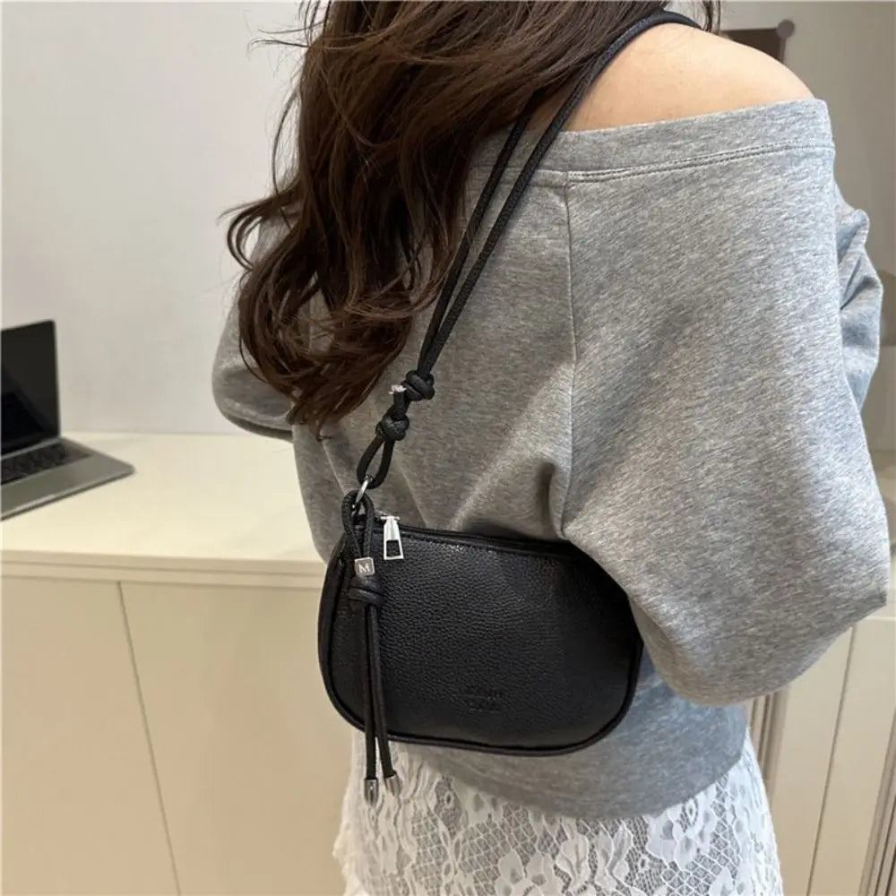 PU Leather Solid Casual Tote | Soft Exquisite Mini Commuting Crossbody Bag Luxegan