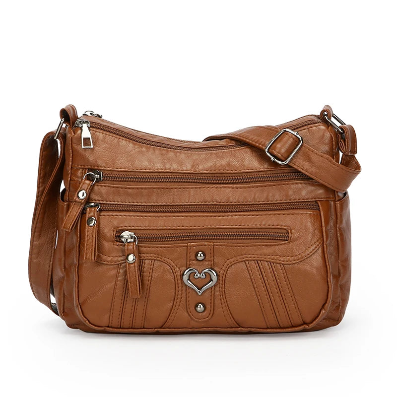 Messenger Sling Bag for Men | PU Small Zipper Crossbody Pouch Luxegan