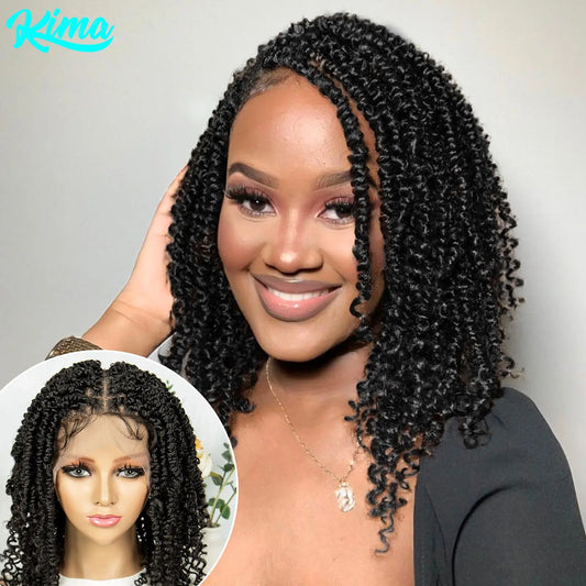 14 Inch Twisted Knotless Box Braids Wig | Full Lace | Baby Hair
