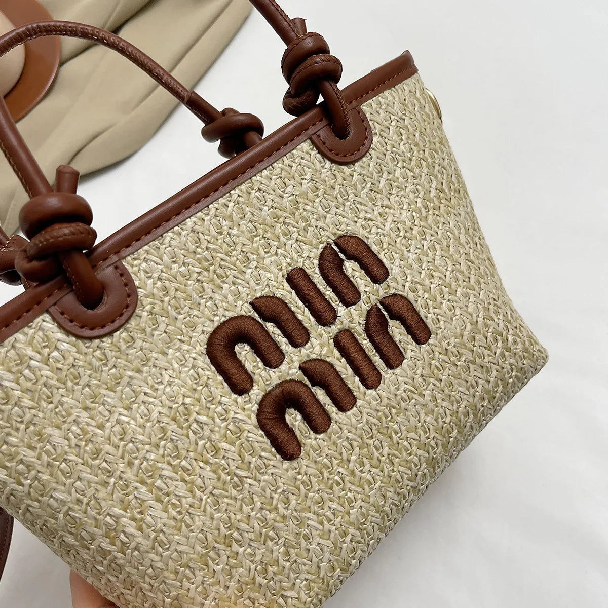 New Summer Beach Grass Woven Bag | Embroidered Thread Crossbody & Shoulder Bag Luxegan