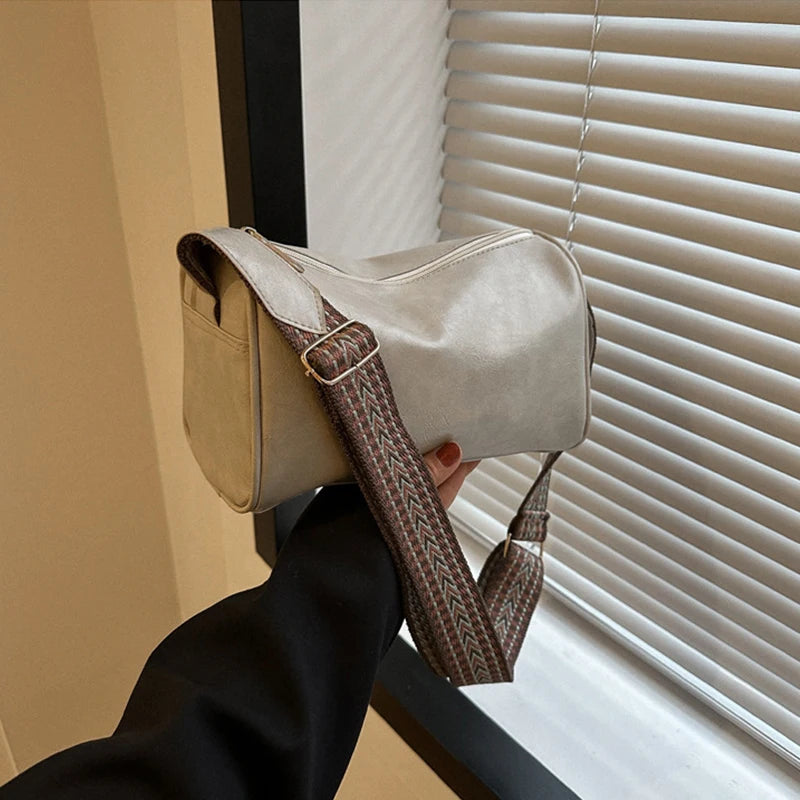 Vintage Soft PU Leather Boston Bag | Fashion Pillow Crossbody Luxegan