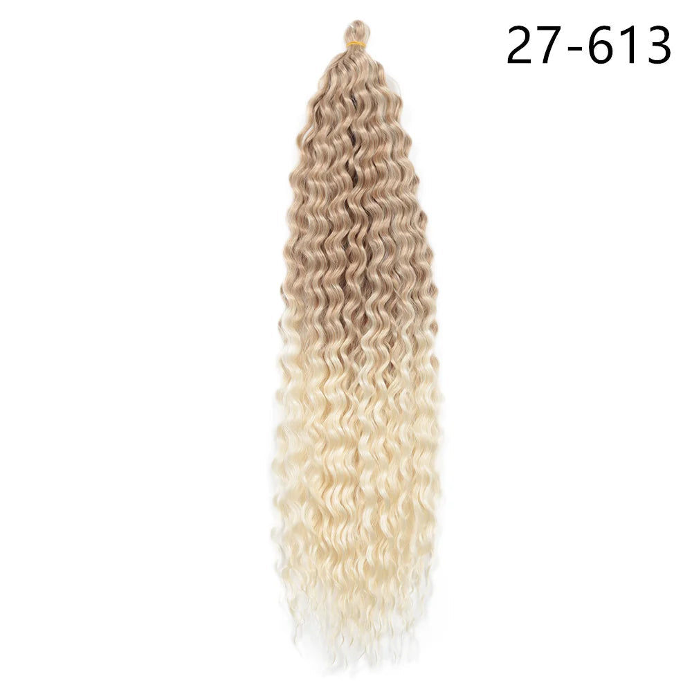 Ariel Curl Crochet Hair 22in – Ocean Wave Ombre Braiding Hair | 100g | 38 Colors | 1 or 3 Pcs - view 4