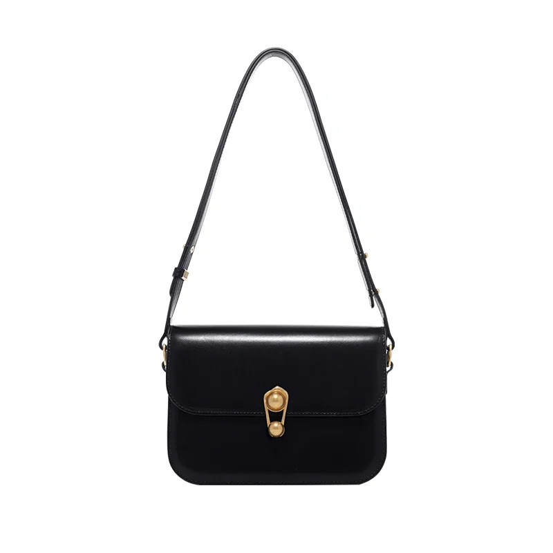 Women's Bag Luxury Brand | New Fashion Shoulder & Crossbody Square Bags (Designer Split Leather Tote Handbag with Lock) Luxegan