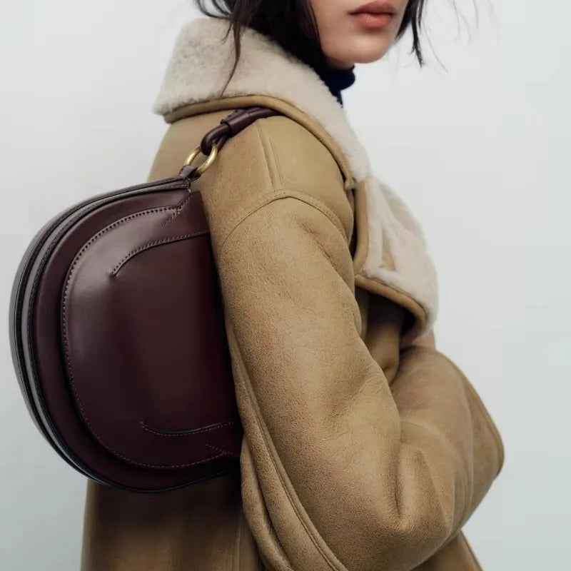 Contrasting Topstitching Crossbody Bags For Women | Fashion Famous Brands Designer Shoulder Bag | Trend Exquisite Flap Handbag Luxegan