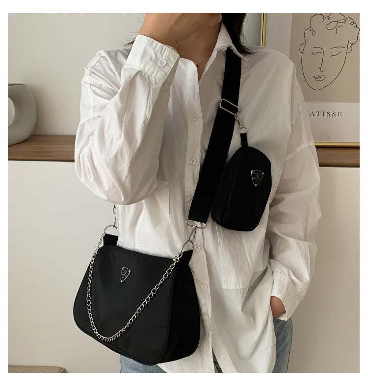 Simple PU Leather Box Bag | Small Crossbody & Armpit Purse Luxegan