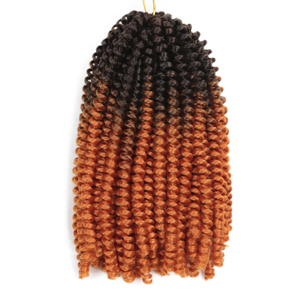 Spring Twist Crochet Hair 12 Inch – Afro Fluffy Synthetic Twist Braids | Ombre & Solid | 25 Colors - view 4