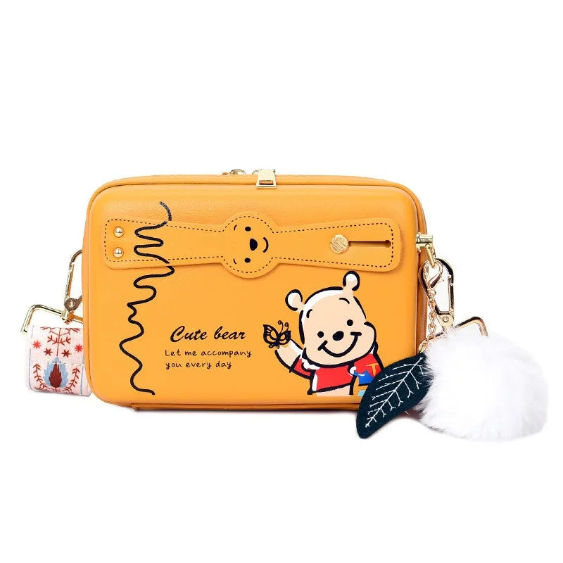 Disney Winnie the Pooh Shoulder Bag | Fashion Cartoon Print Crossbody Bag Luxegan