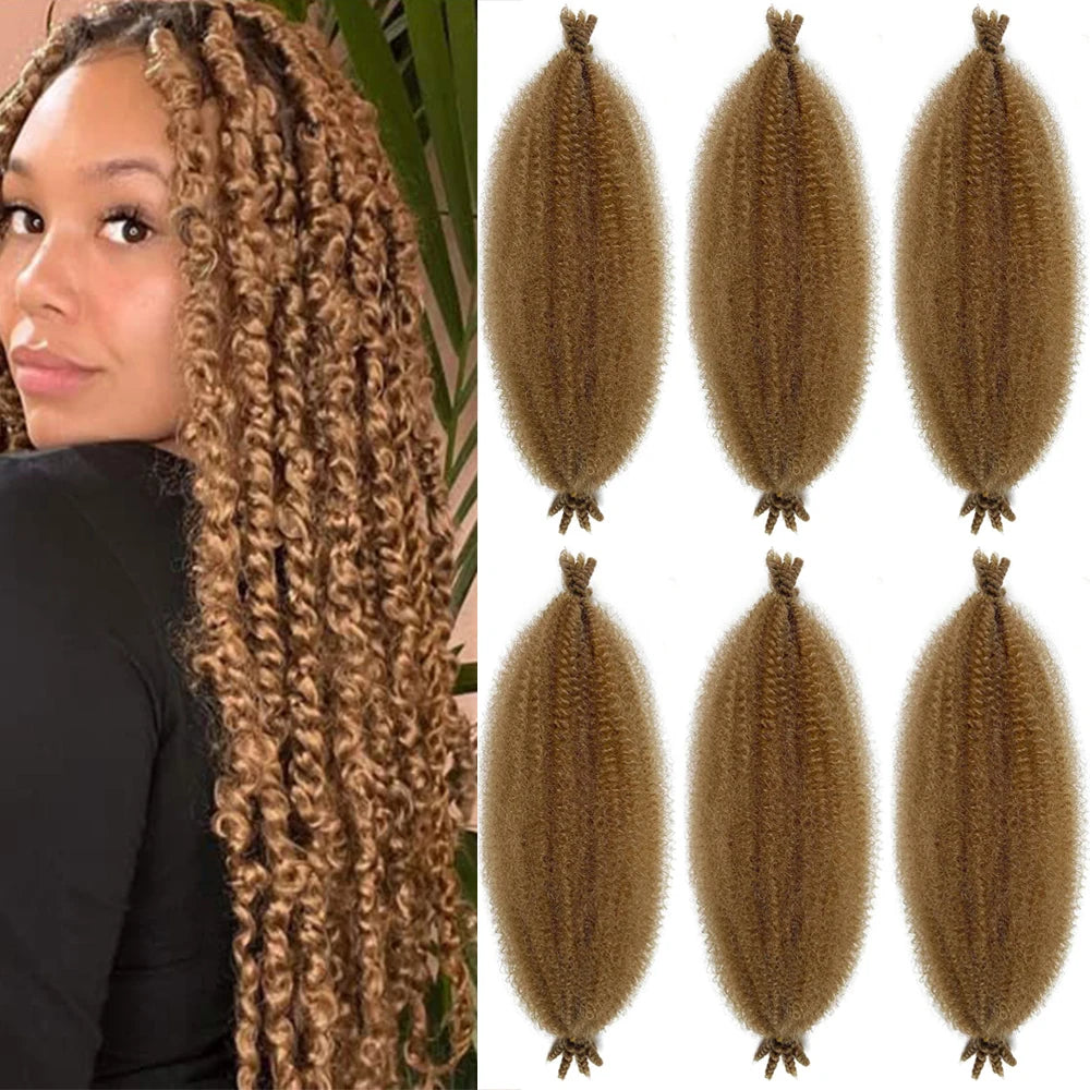 Springy Afro Twist Hair 24in | Pre-Separated Marley Twist for Faux Locs & Crochet Luxegan