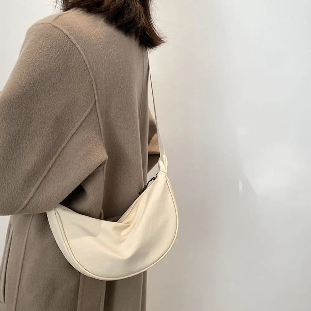 Nylon Half-Moon Shoulder Bag | Portable Crossbody & Underarm Bag Luxegan