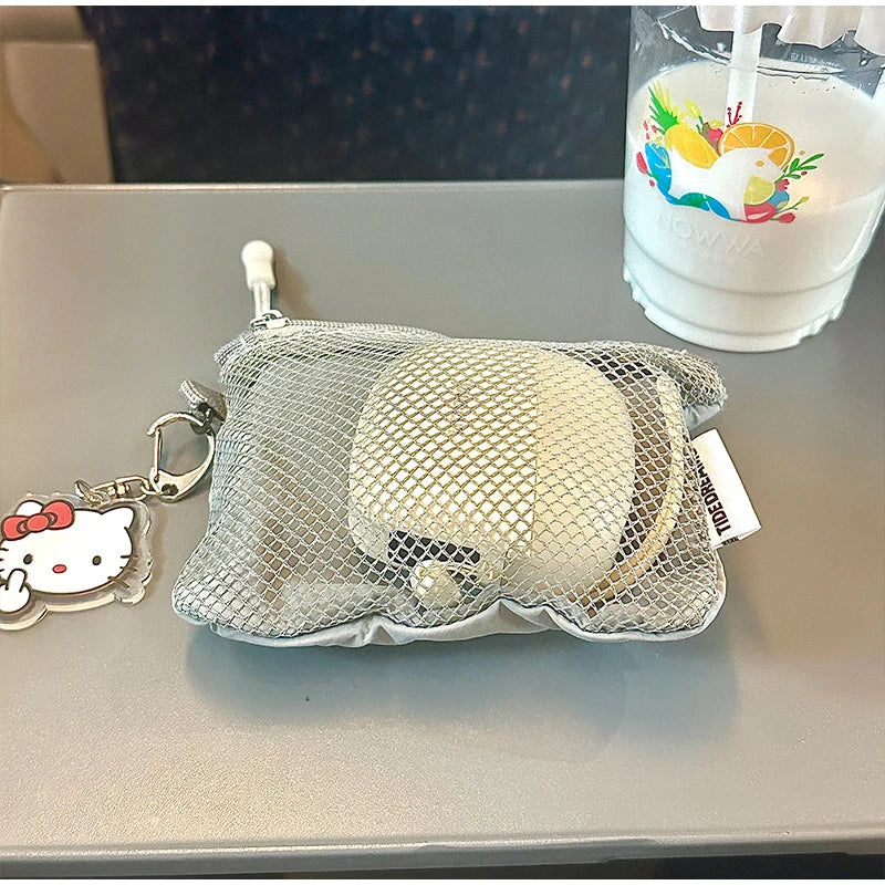 Travel Makeup Storage Bags | New Mesh Coin Purse & Simple Portable Mini Bag (Multi-purpose Square Bag Double-layer Zipper Card Holder) Luxegan
