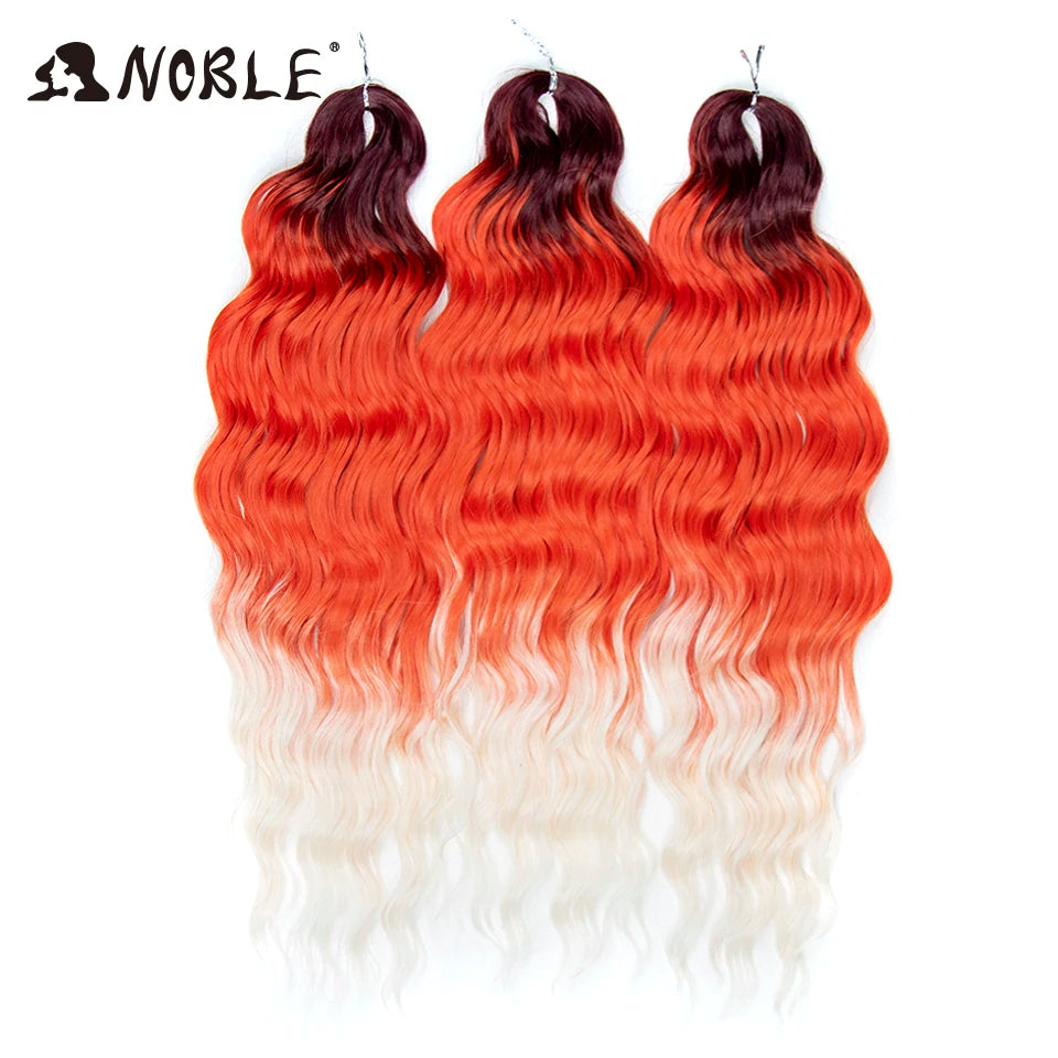 Synthetic Anna Curl Water Wave Crochet Braiding Hair – 24 Inch | 300g | 60 Strands | 88 Ombre & - view 88