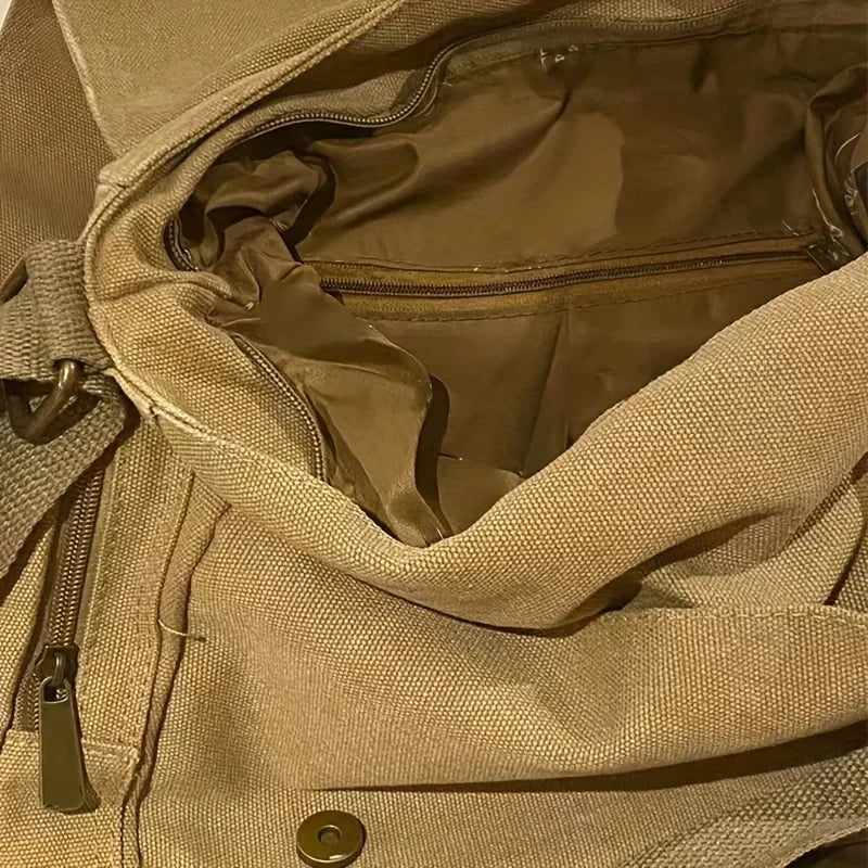 Unisex Cartoon Canvas Messenger Bag | Large Capacity Tote & Shoulder Bag Luxegan