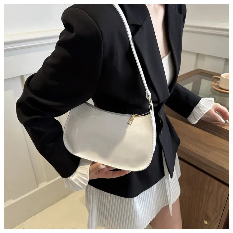 Spring Trendy Women's Solid Color Shoulder Bag | Versatile Small Square Design Luxegan