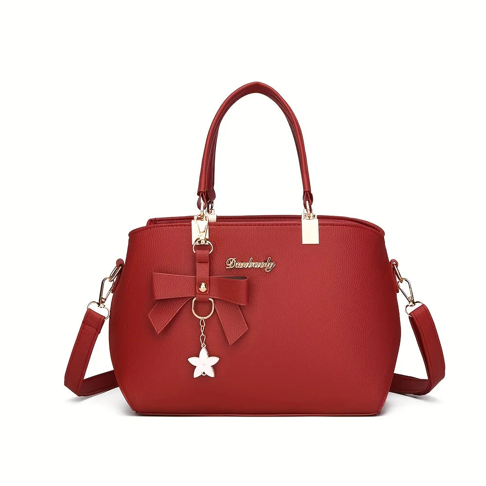 Elegant Shoulder Bag with Bowknot Decoration | Fashion Handbag for Work & Party Luxegan