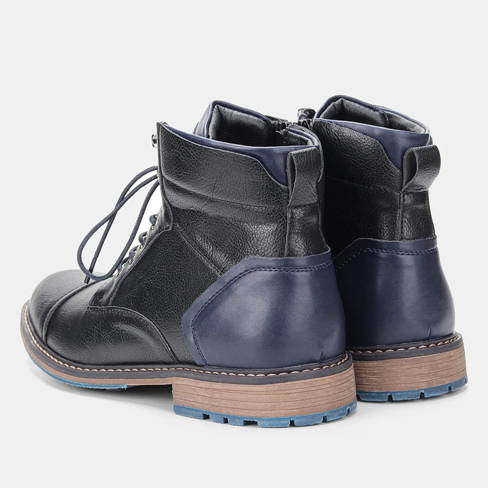 Brogue Chelsea Men's Boots | American Style Comfortable Fashion Leather Boots (Low Heel) Luxegan