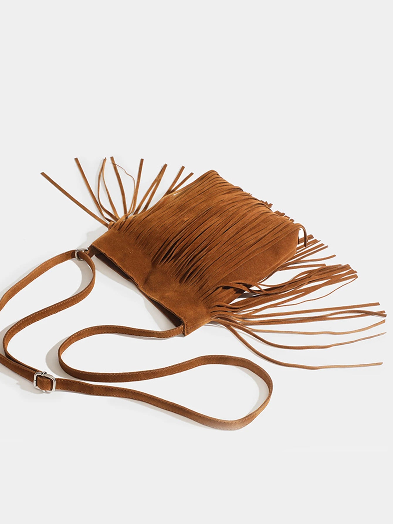 Bohemian Tassel Saddle Bag | Retro Faux Suede Crossbody Luxegan
