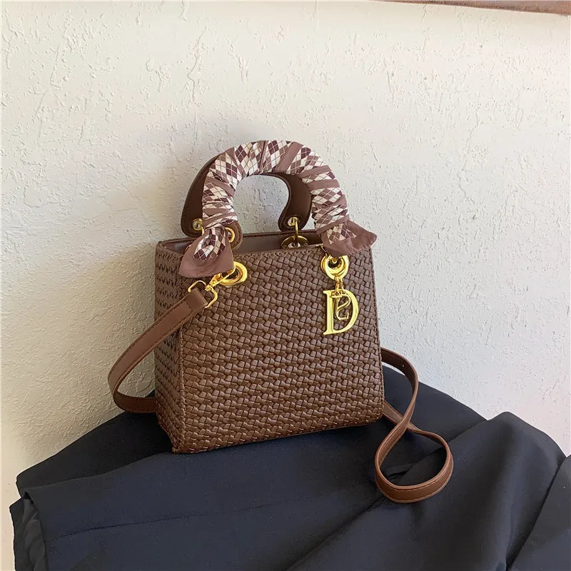 Woven Princess Handbag | Silk Scarf Satchel & Crossbody Luxegan