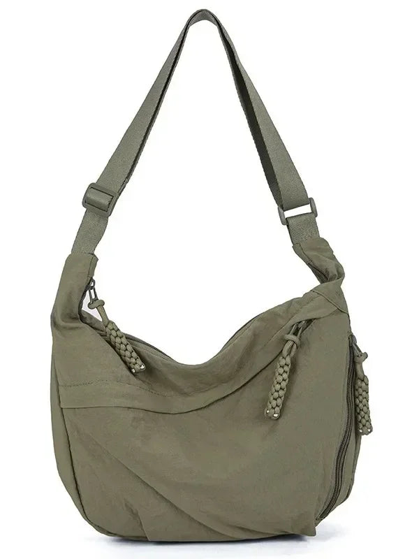 Soft Cloth Hobo Crossbody | Trendy Large Capacity Student Bag Luxegan