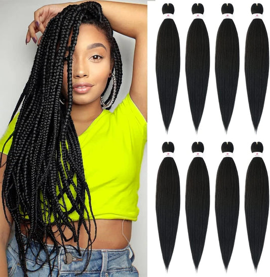 EZ Pre-Stretched Braiding Hair – Ombre Synthetic Crochet Braid Hair 26 Inch 90g Hot Water Setting - view 2